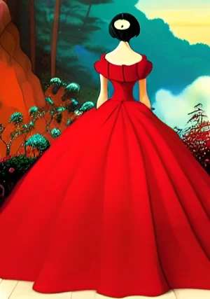 vestido de color rojo